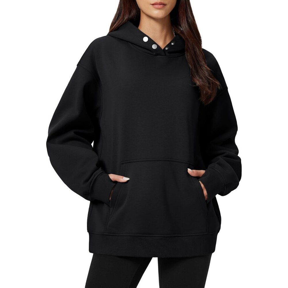 Women Oversized Fleece Hoodie Pullover Sweater Casual Winter Fall